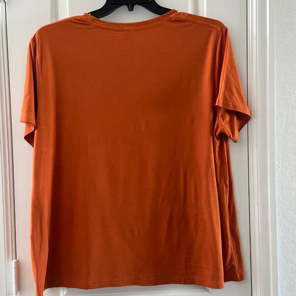 Be Real Not Perfect Graphic T-Shirt Shein Curve 2XL Rust Orange Polyester Blend - Picture 2 of 6